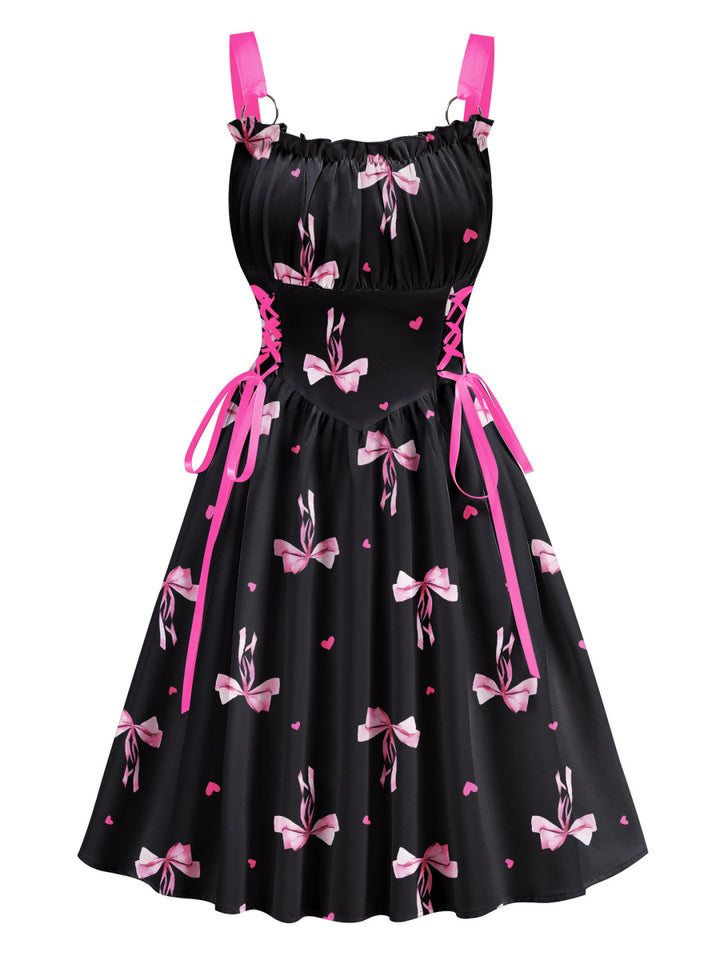Robe de Costume D'Halloween à Col Carré Sans Manches, Coupe A-Line/Princess, Longueur Genou