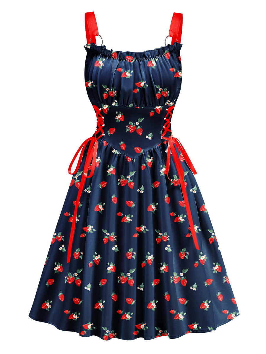 Robe de Costume D'Halloween à Col Carré Sans Manches, Coupe A-Line/Princess, Longueur Genou