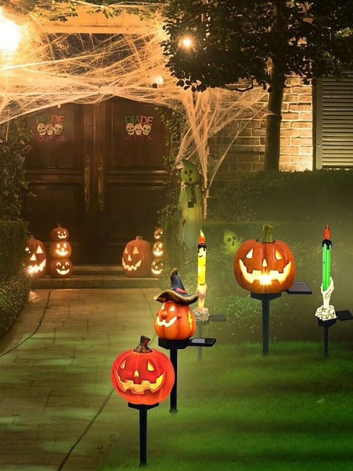 Lumières Solaires Décoratives en Forme de Citrouille pour L'Extérieur et la Cour D'Halloween