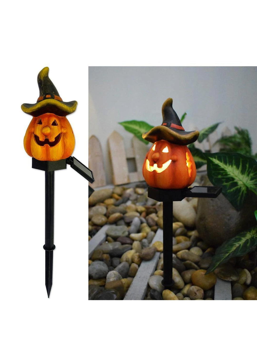 Lumières Solaires Décoratives en Forme de Citrouille pour L'Extérieur et la Cour D'Halloween