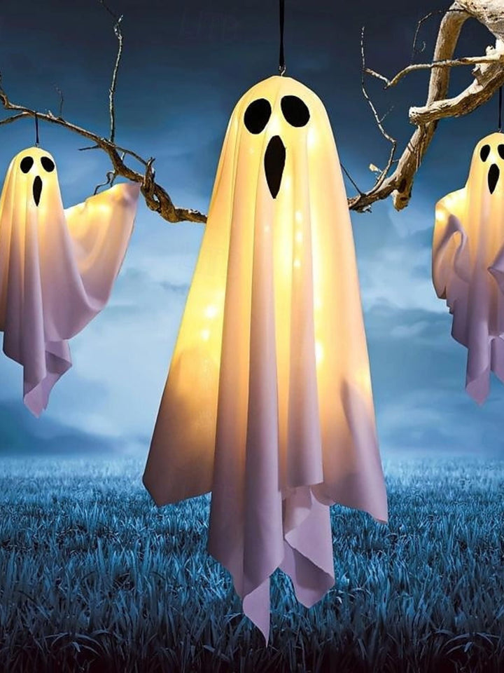 Lumière Décorative D'Ambiance à Suspendre en Forme de Fantôme pour Halloween