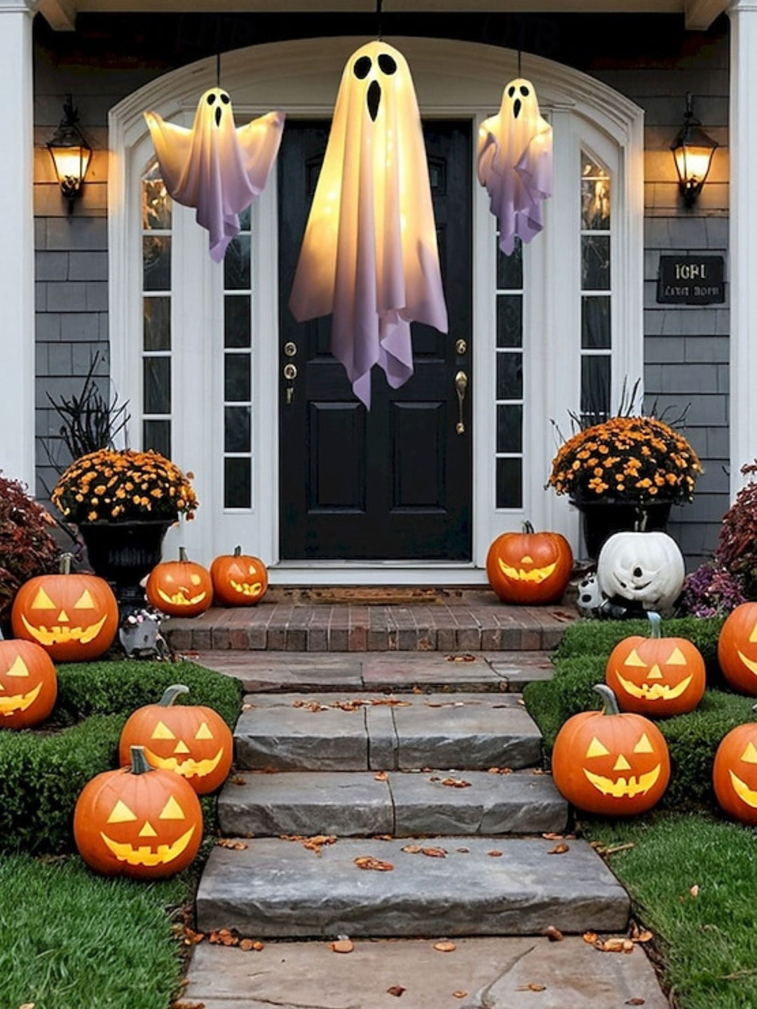 Lumière Décorative D'Ambiance à Suspendre en Forme de Fantôme pour Halloween