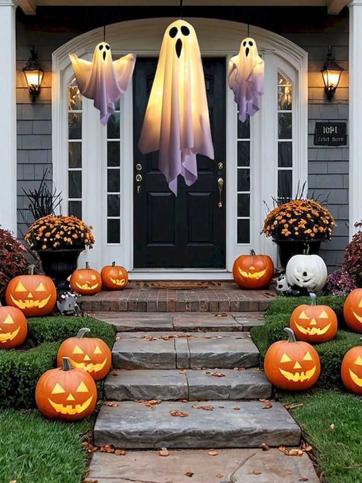 Lumière Décorative D'Ambiance à Suspendre en Forme de Fantôme pour Halloween