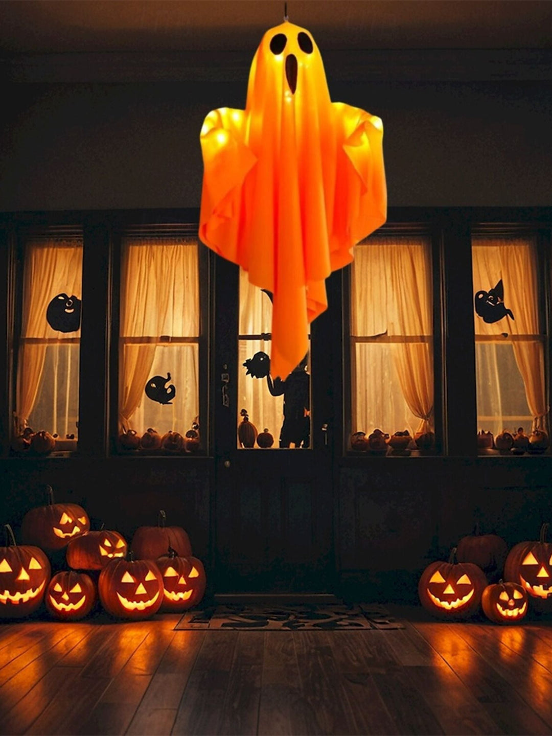 Lumière Décorative D'Ambiance à Suspendre en Forme de Fantôme pour Halloween