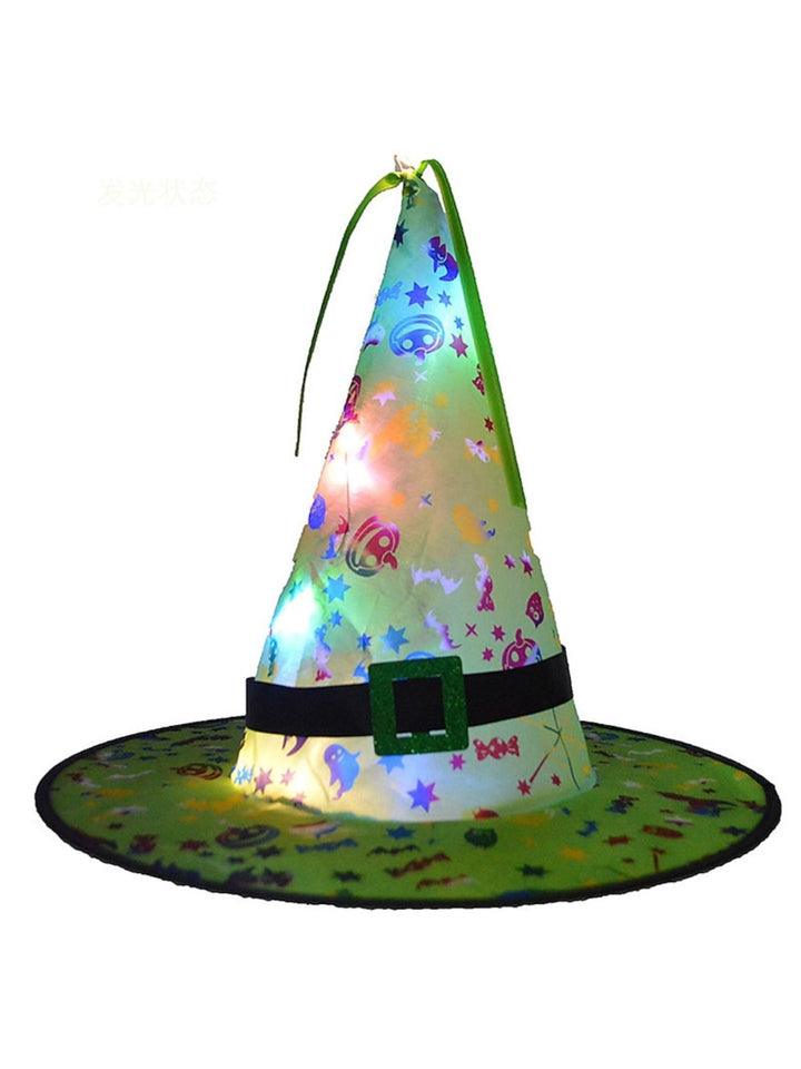 Chapeau de Sorcière Lumineux à led pour Halloween, Décoration de Fête, Accessoires de Costume de Cosplay