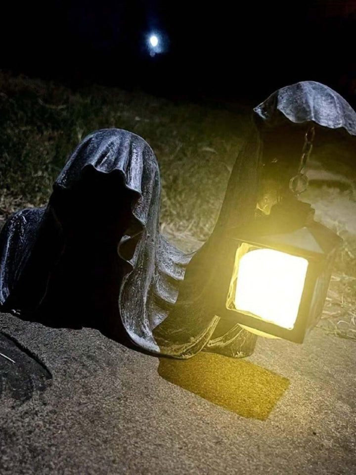 Lampe de Transport D'Horreur D'Halloween Statue en Résine de la Mort de L'Enfer Décoration de Sol Lumières