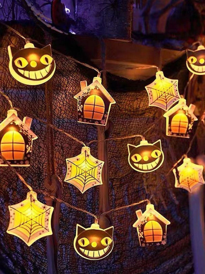 Mini Guirlande Lumineuse Décorative en Forme de Citrouille D'Halloween