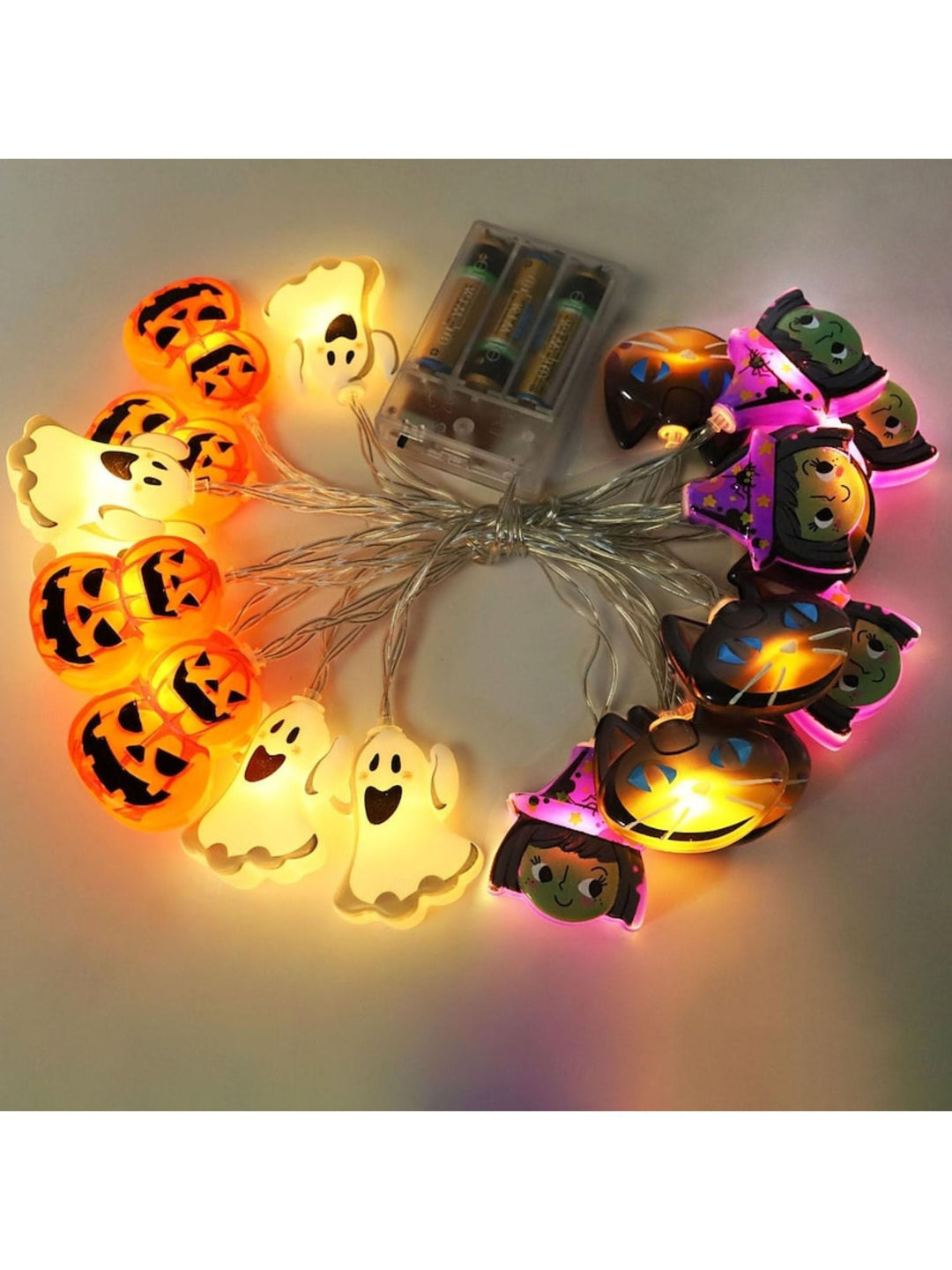 Mini Guirlande Lumineuse Décorative en Forme de Citrouille D'Halloween