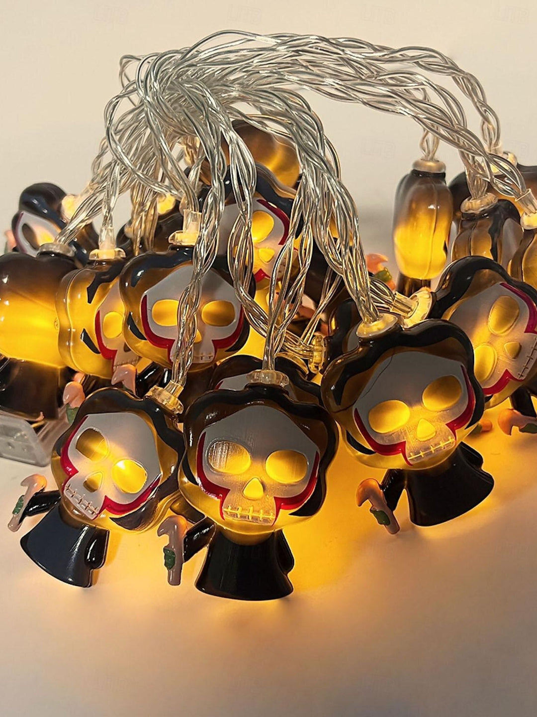 Mini Guirlande Lumineuse Décorative en Forme de Citrouille D'Halloween