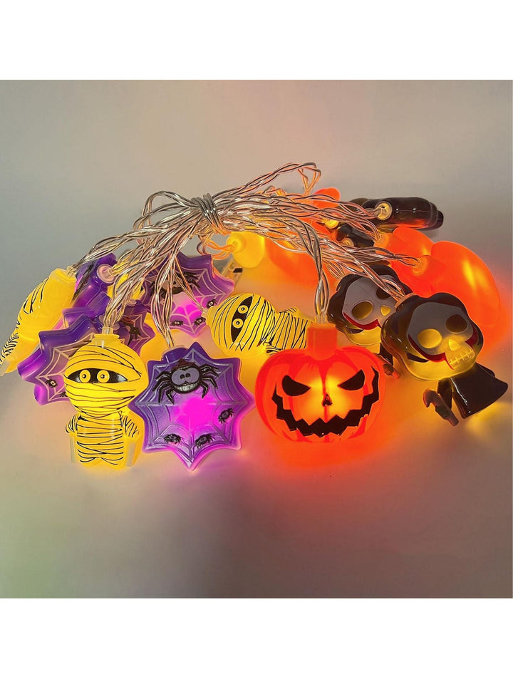 Mini Guirlande Lumineuse Décorative en Forme de Citrouille D'Halloween