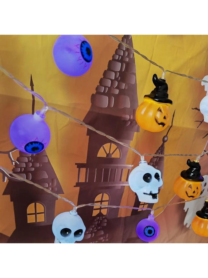 Mini Guirlande Lumineuse Décorative en Forme de Citrouille D'Halloween