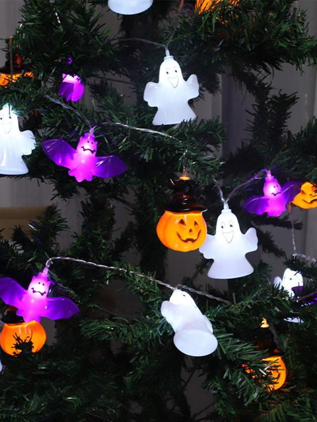 Mini Guirlande Lumineuse Décorative en Forme de Citrouille D'Halloween