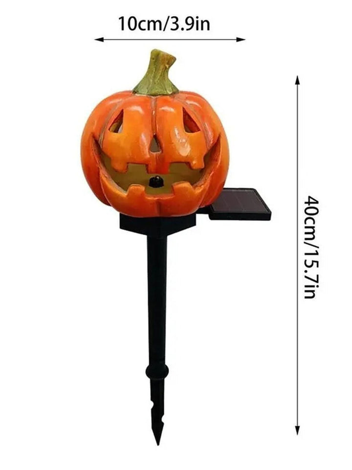 Lanterne Décorative à Insérer Au Sol de la Pelouse en Forme de Citrouille Solaire D'Halloween