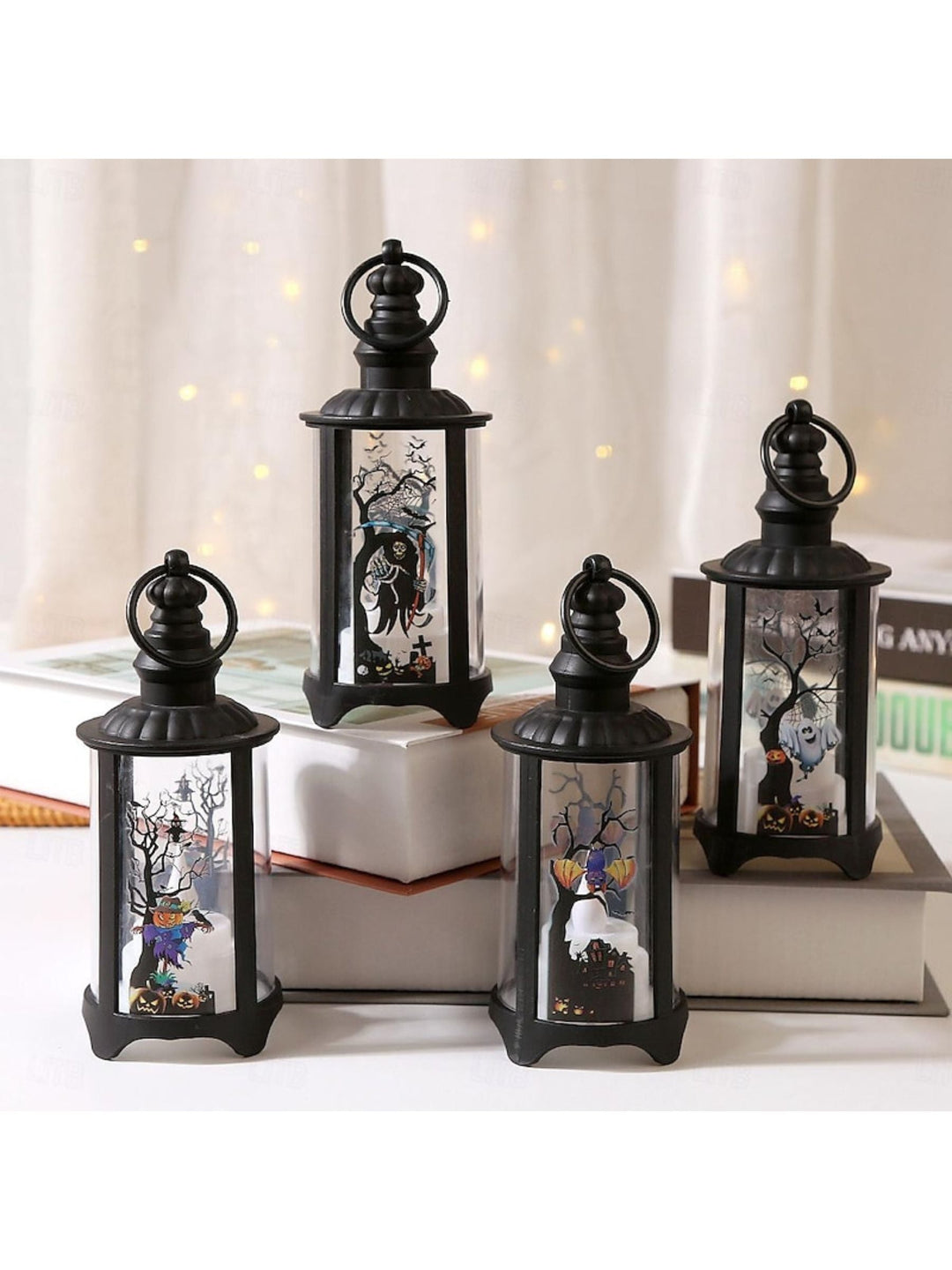 Lumières Éoliennes Créatives Vintage pour Halloween, Accessoires D'Ambiance Décoratifs