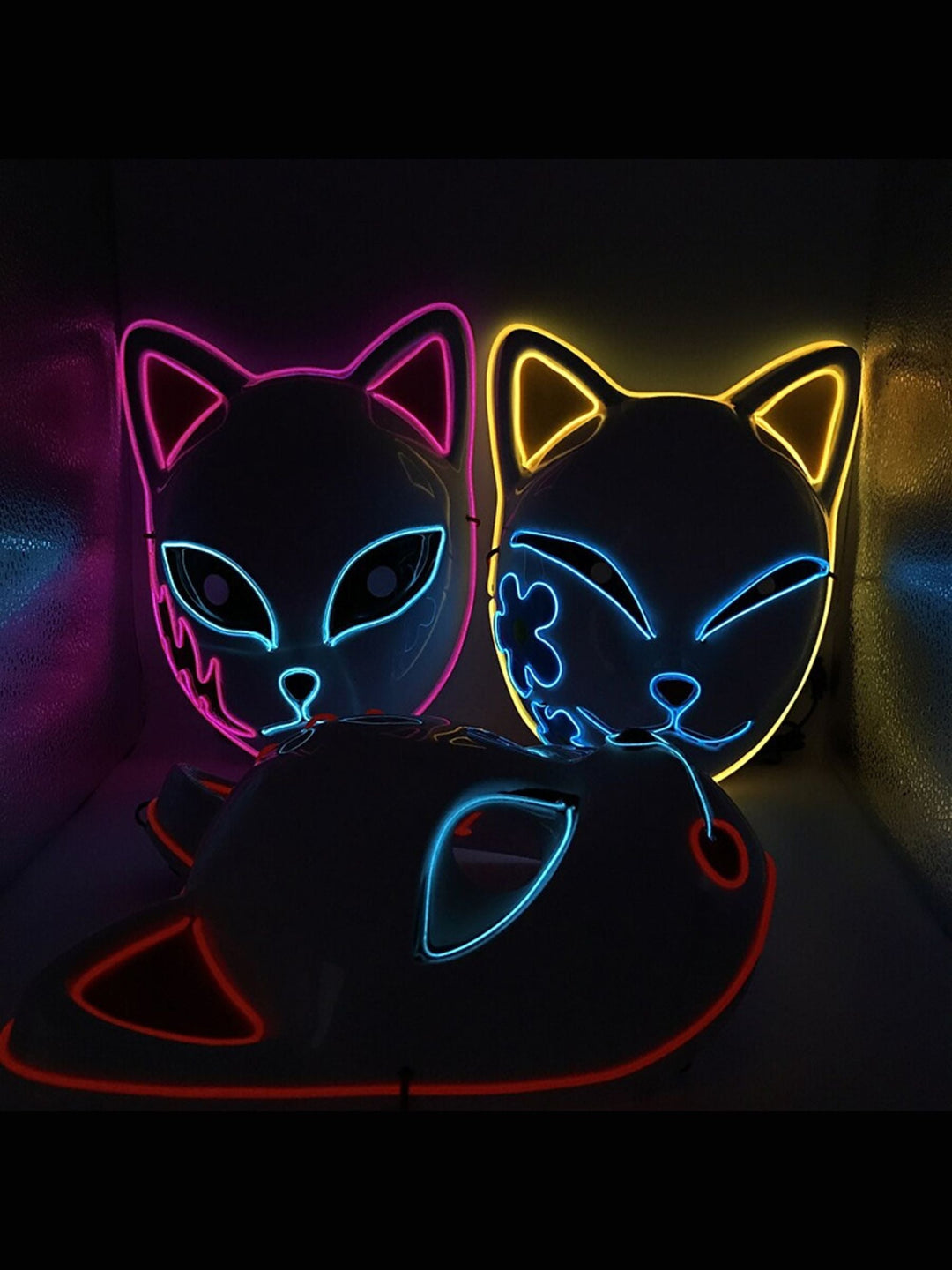 Masque Lumineux Classique D'Halloween pour Cosplay