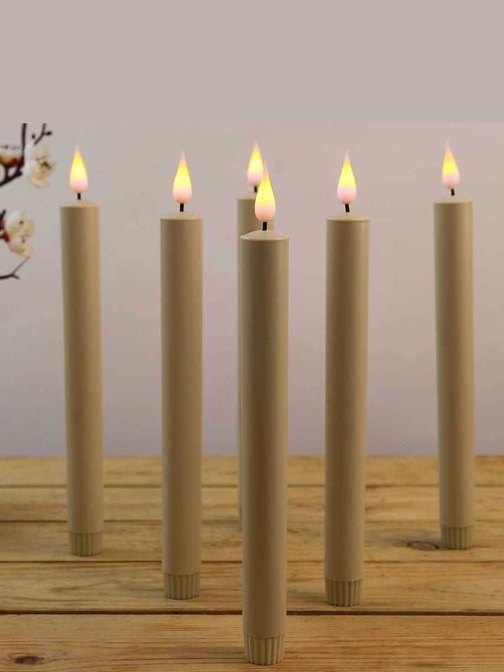 Bougie Électronique à led Blanche Vintage pour Halloween, Lumière Décorative pour Cheminée