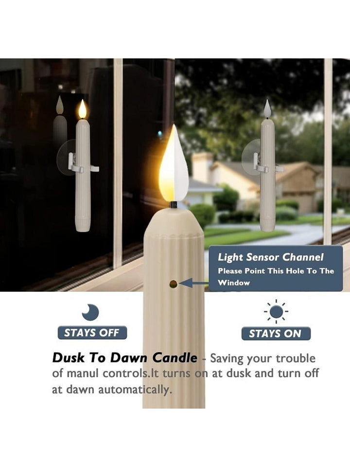 Bougie Électronique à led Blanche Vintage pour Halloween, Lumière Décorative pour Cheminée