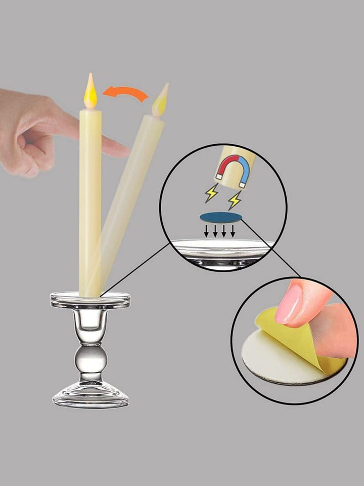Bougie Électronique à led Blanche Vintage pour Halloween, Lumière Décorative pour Cheminée