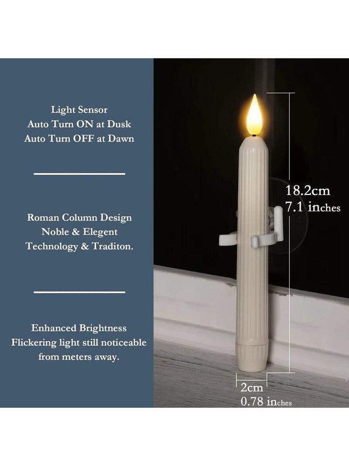 Bougie Électronique à led Blanche Vintage pour Halloween, Lumière Décorative pour Cheminée