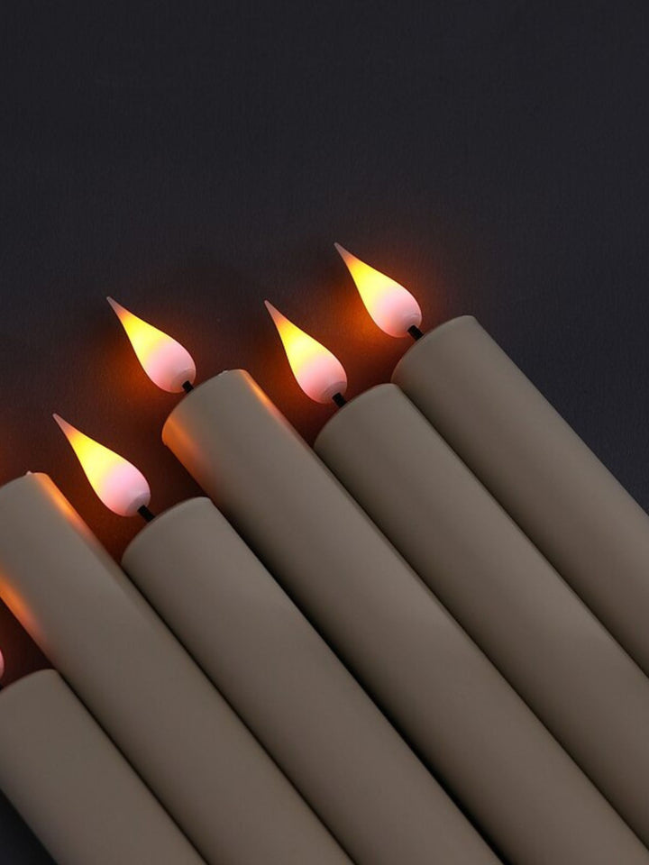 Bougie Électronique à led Blanche Vintage pour Halloween, Lumière Décorative pour Cheminée