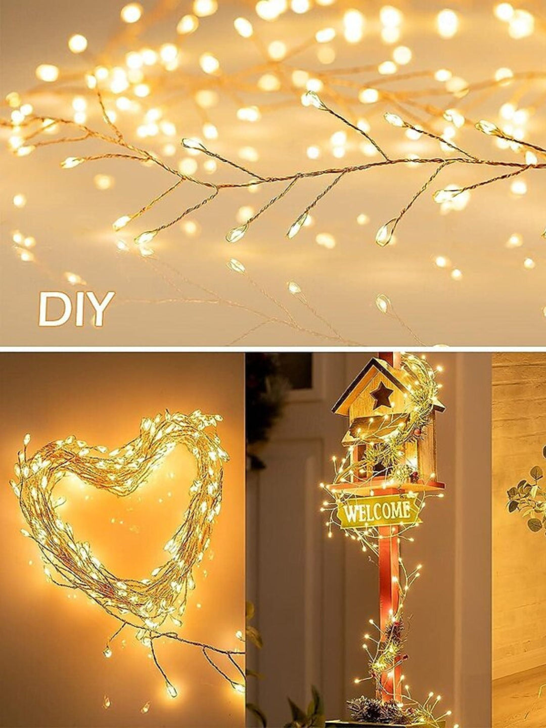 Guirlande Lumineuse Solaire à led en Fil de Cuivre Étanche pour Décoration de Jardin