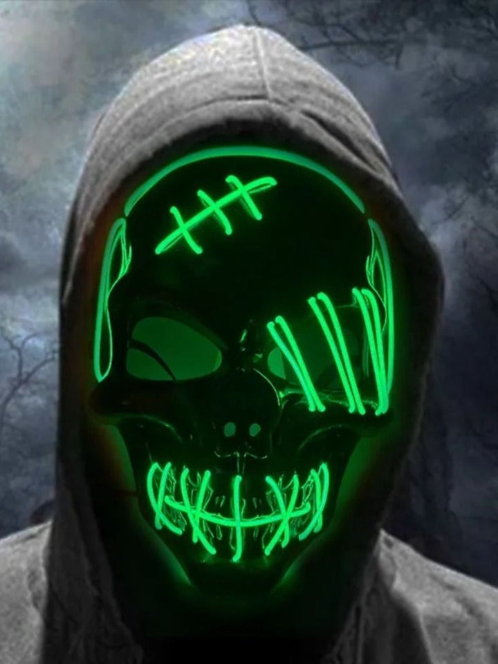 Masque de Déguisement de Pirate avec Tête de Mort et Éclairage led pour Halloween
