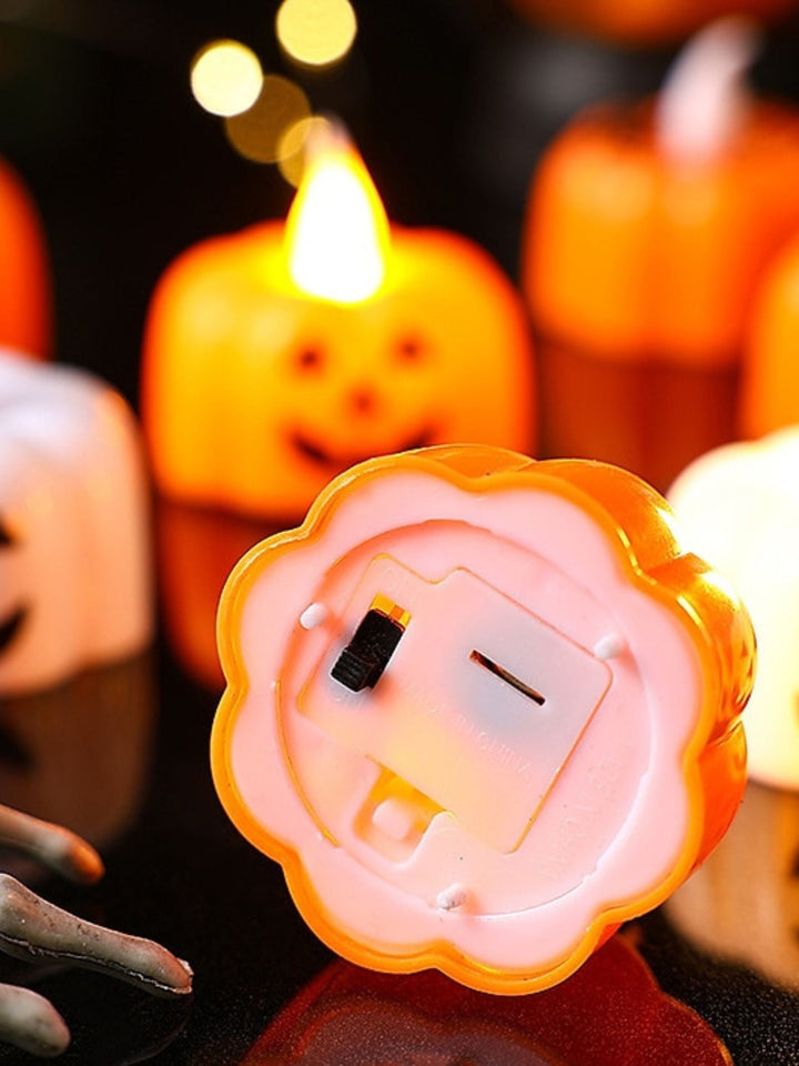 Bougie Citrouille Mignonne D'Halloween, Lumière Ambiante à led, Accessoire de Décoration de Fête