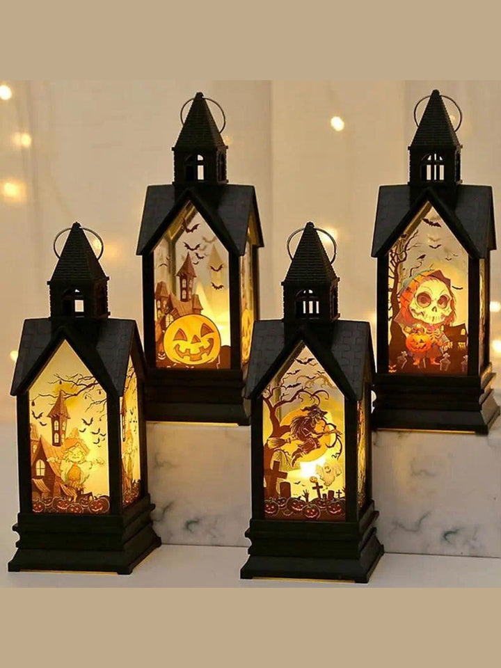 Lampe de Table à Bougie led Noire Rétro pour Halloween