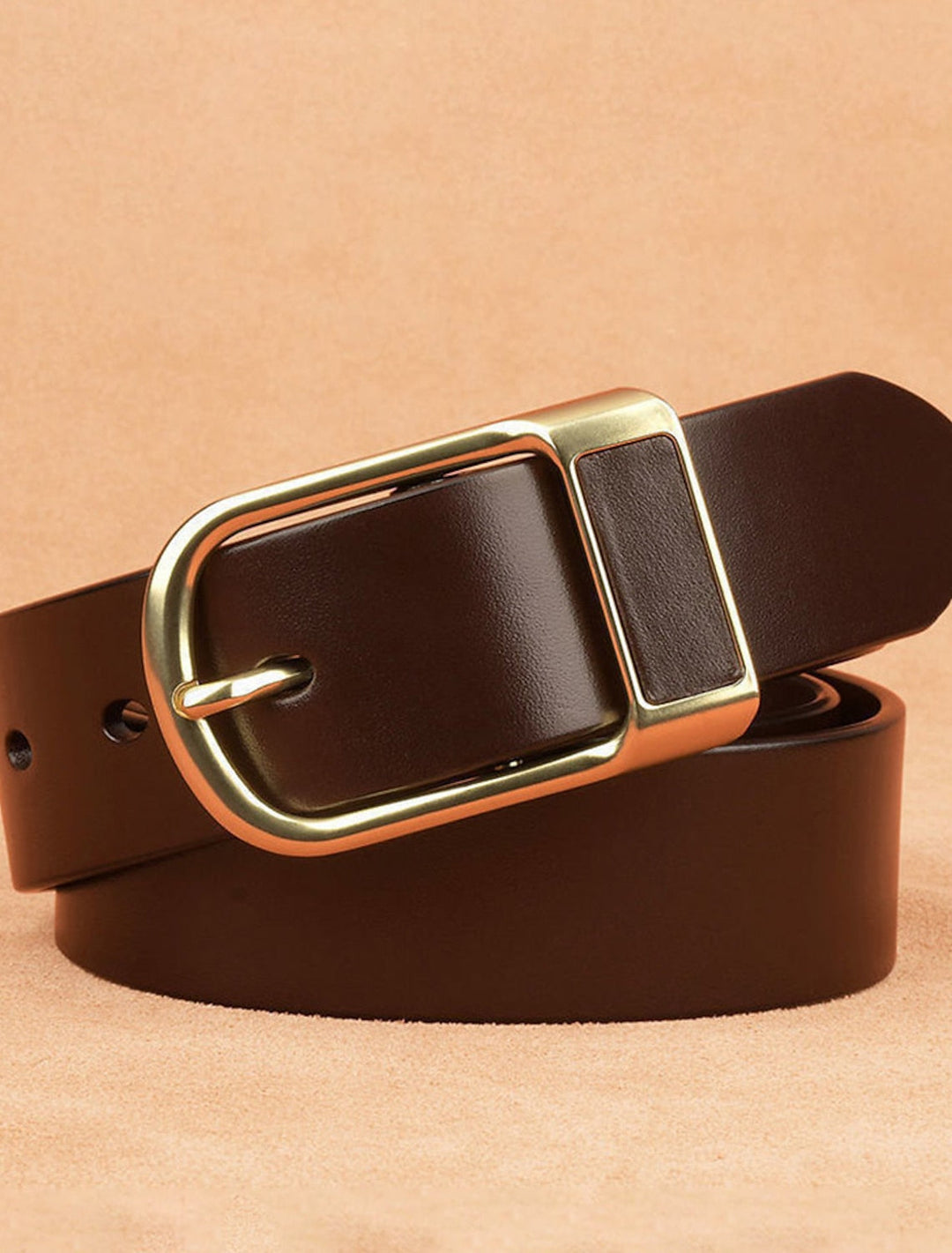 Ceinture à cliquet décontractée en cuir pour hommes, classique, en Jean, noir, marron, en cuir de vache, élégant, uni, usage quotidien