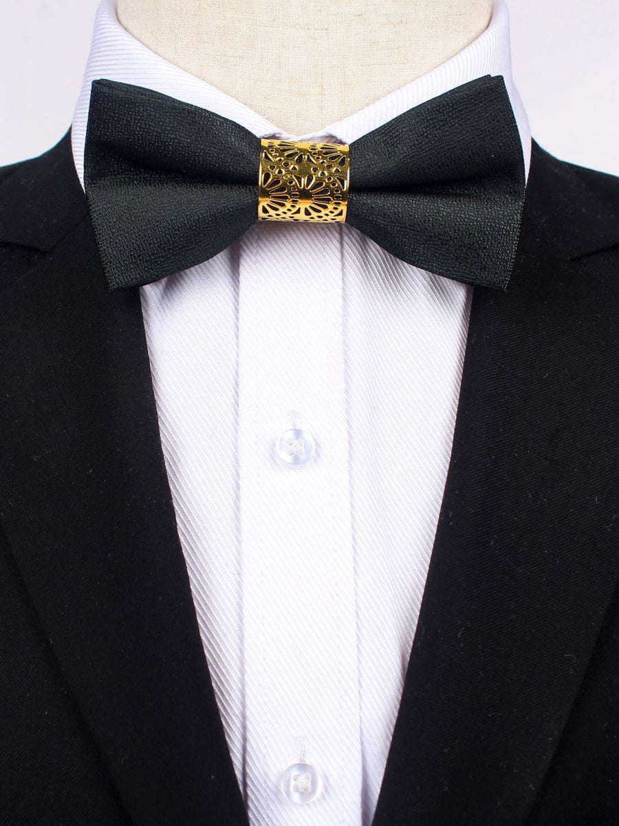 Cravate De Soirée Formelle Pour Homme De Couleur Unie 2 Pièces
