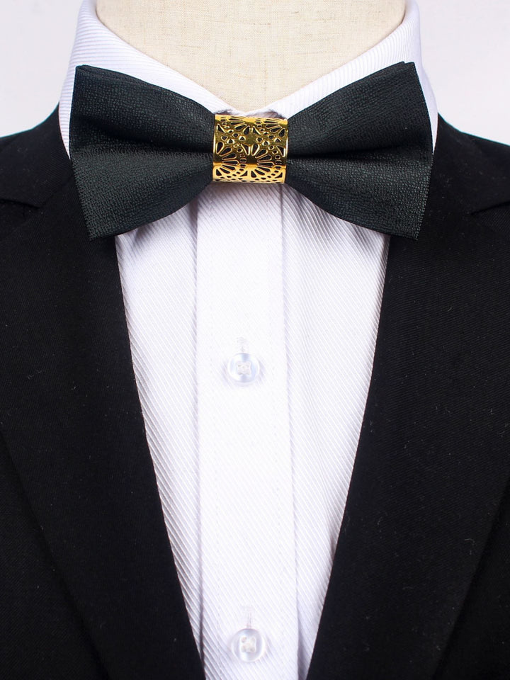 Cravate De Soirée Formelle Pour Homme De Couleur Unie 2 Pièces