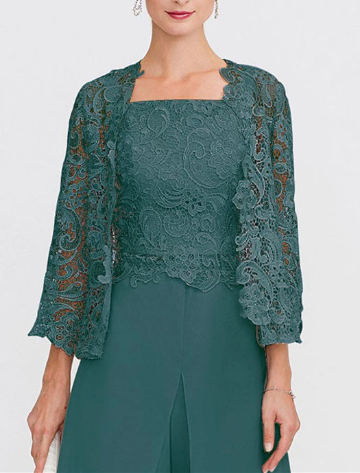Châle/Boléro en Dentelle Florale à Manches 3/4 pour Invité de Mariage pour Femme