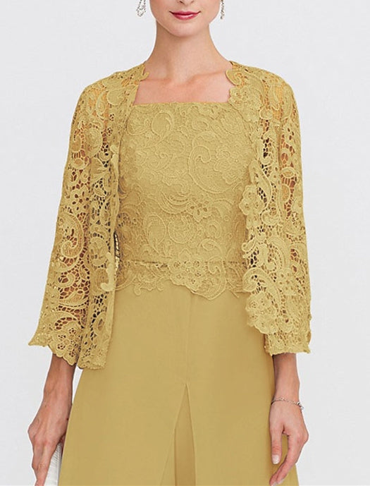 Châle/Boléro en Dentelle Florale à Manches 3/4 pour Invité de Mariage pour Femme