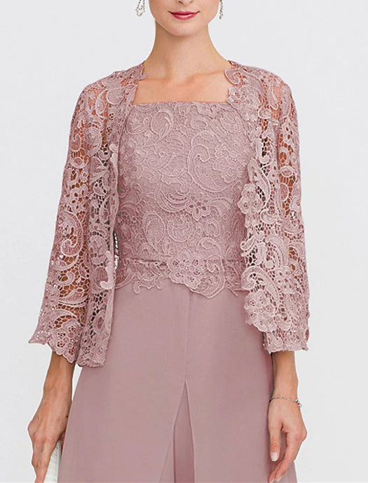 Châle/Boléro en Dentelle Florale à Manches 3/4 pour Invité de Mariage pour Femme