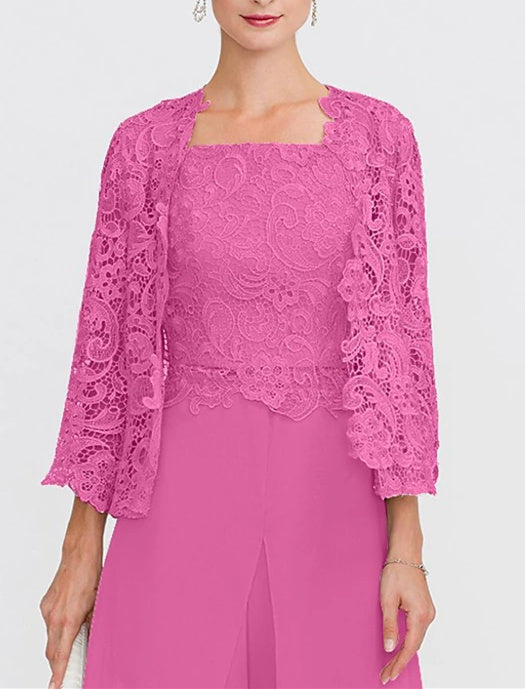 Châle/Boléro en Dentelle Florale à Manches 3/4 pour Invité de Mariage pour Femme
