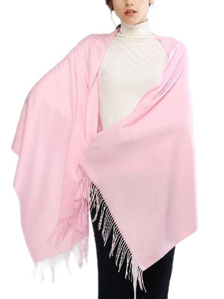 Écharpes D'Hiver Chaudes et Douces en Imitation Cachemire pour Femmes, Couleur Pure