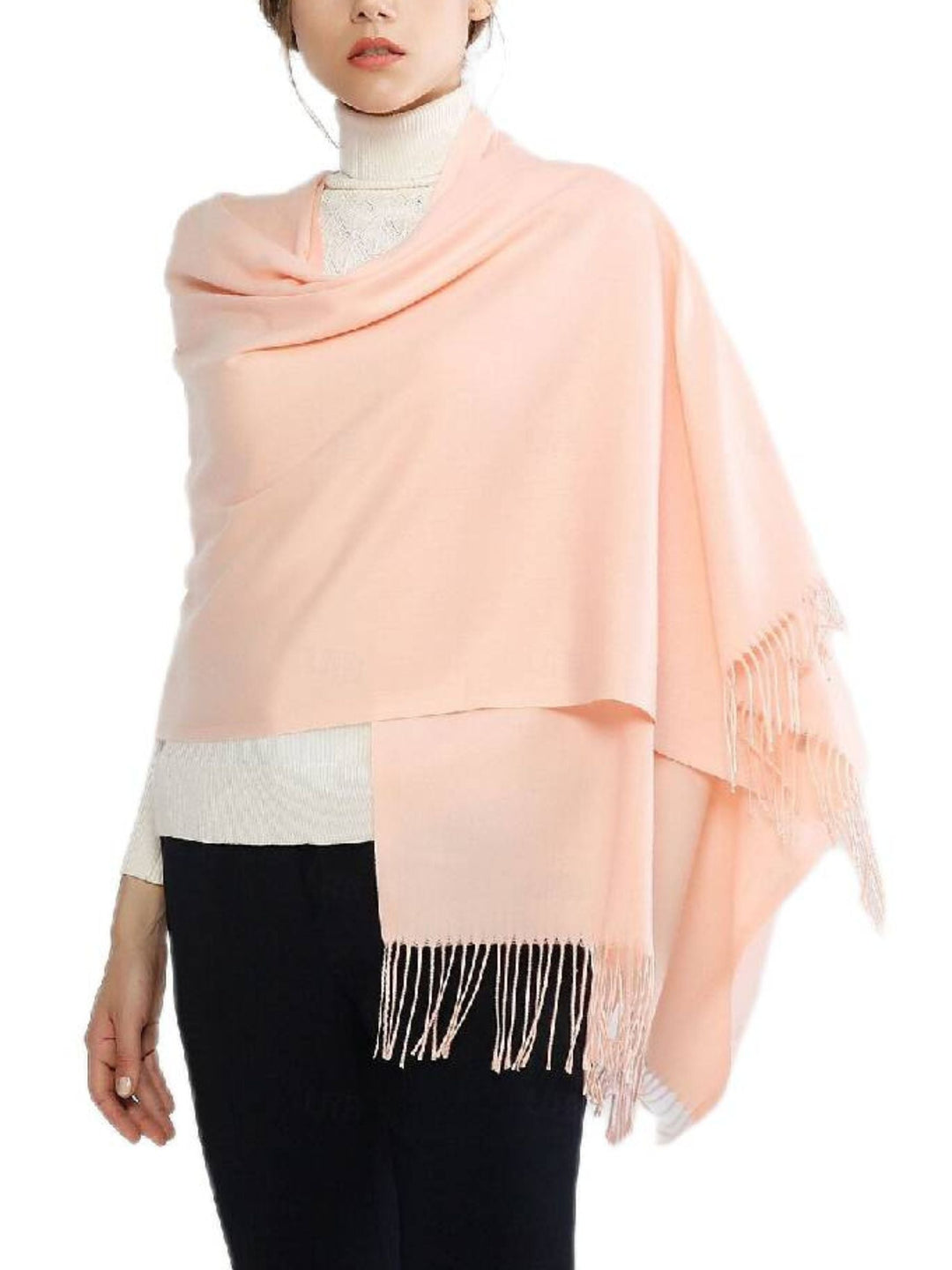 Écharpes D'Hiver Chaudes et Douces en Imitation Cachemire pour Femmes, Couleur Pure