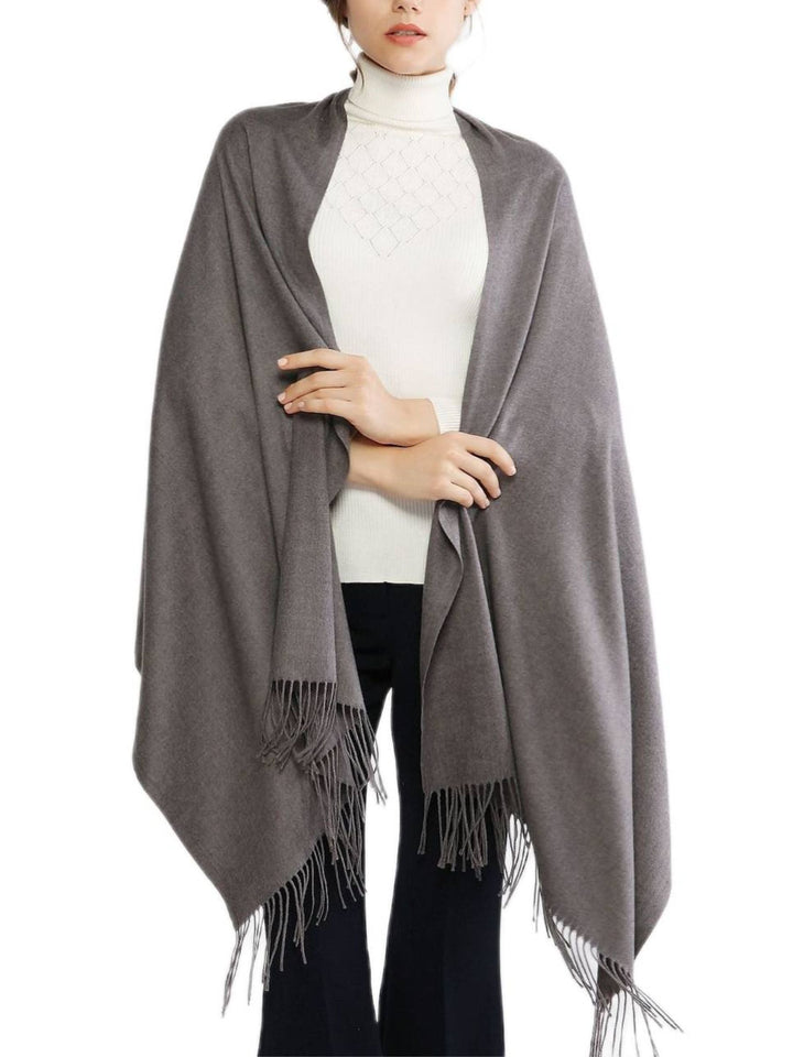 Écharpes D'Hiver Chaudes et Douces en Imitation Cachemire pour Femmes, Couleur Pure