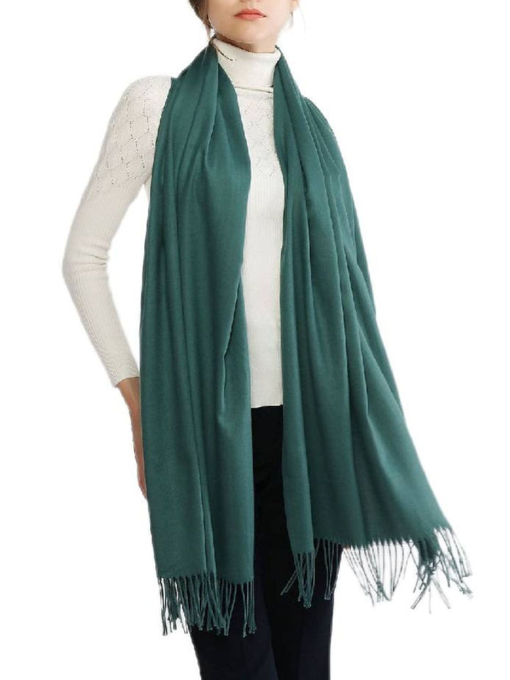 Écharpes D'Hiver Chaudes et Douces en Imitation Cachemire pour Femmes, Couleur Pure