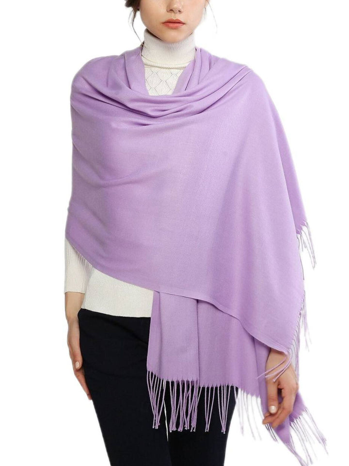 Écharpes D'Hiver Chaudes et Douces en Imitation Cachemire pour Femmes, Couleur Pure