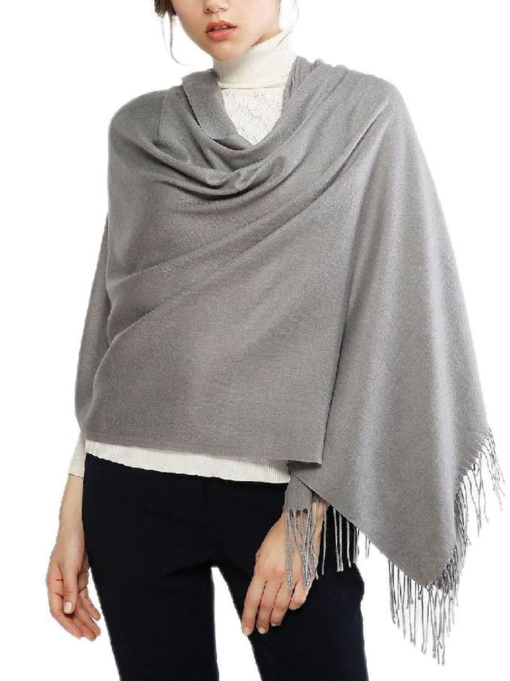 Écharpes D'Hiver Chaudes et Douces en Imitation Cachemire pour Femmes, Couleur Pure