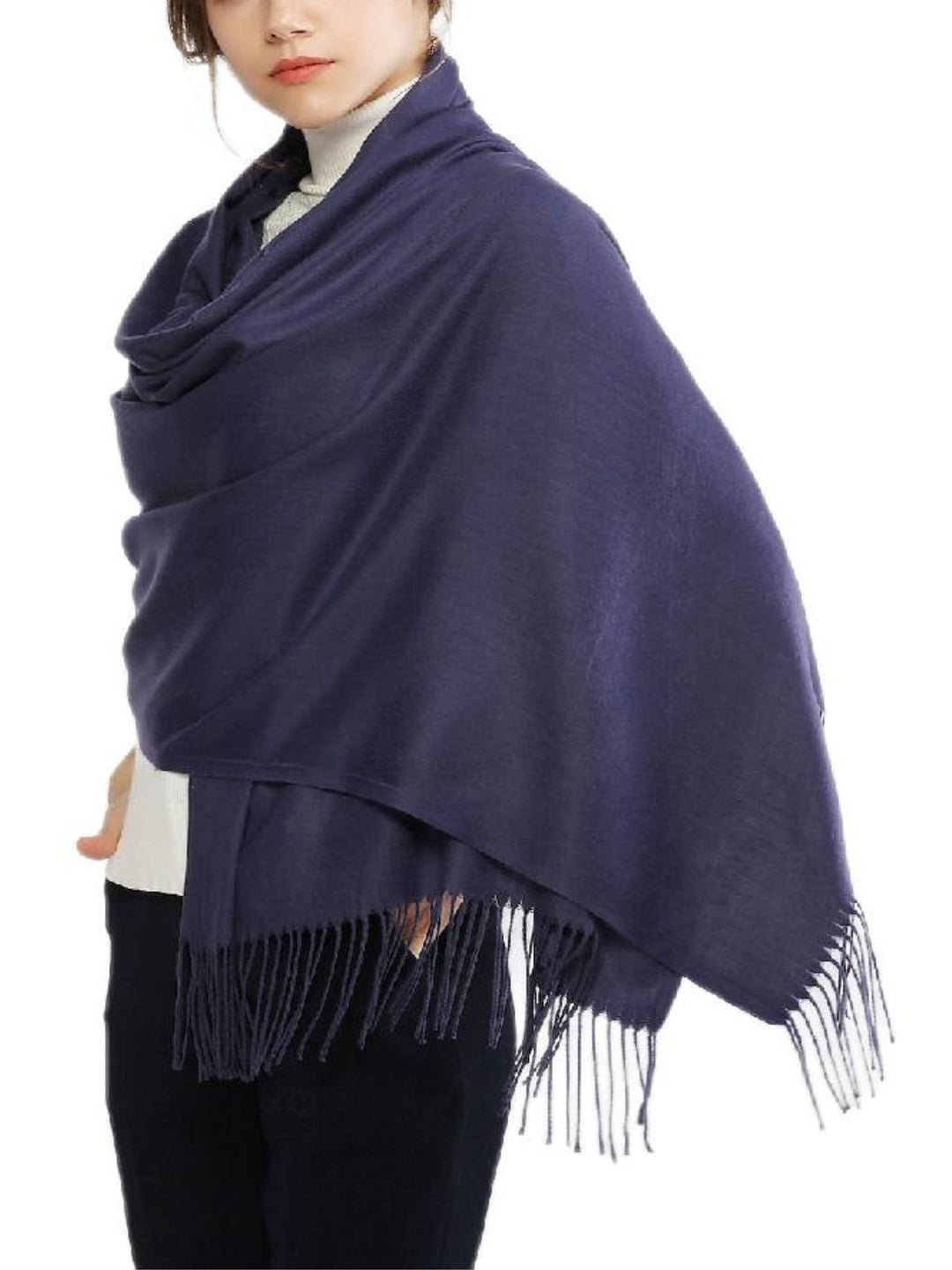 Écharpes D'Hiver Chaudes et Douces en Imitation Cachemire pour Femmes, Couleur Pure