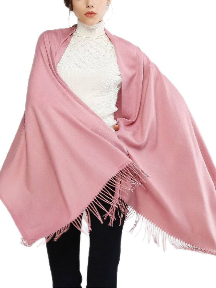Écharpes D'Hiver Chaudes et Douces en Imitation Cachemire pour Femmes, Couleur Pure