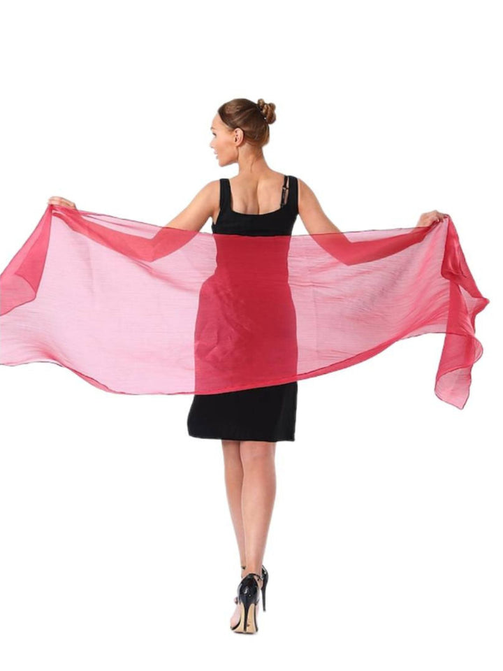 Châle Doux et Élégant en Tulle de Couleur Pure Scintillant pour Femme
