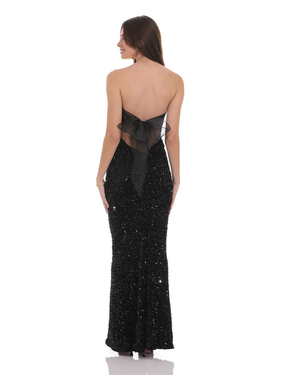 Trompette/Sirène Sans Bretelles Sans Manches Élégant Robes de Soirée avec Paillettes