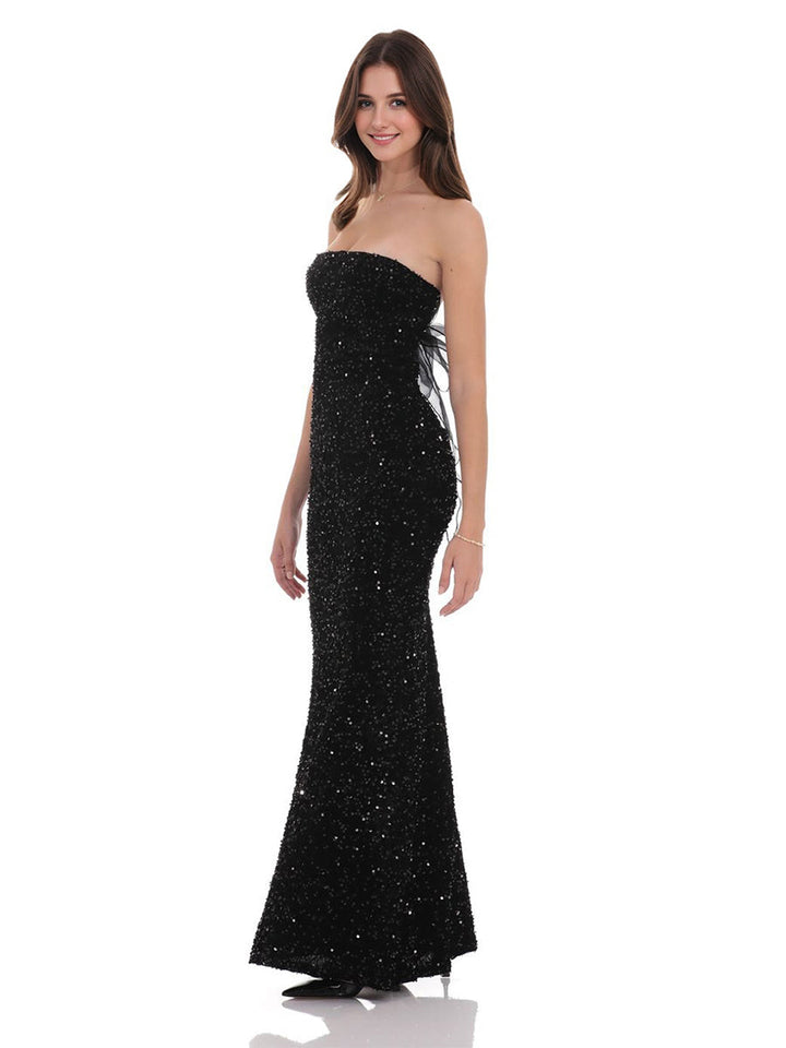 Trompette/Sirène Sans Bretelles Sans Manches Élégant Robes de Soirée avec Paillettes