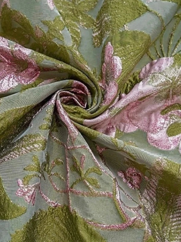 Robe mère de la mariée, Ligne A/Princesse, Manches Courtes, Longueur de la Cheville, Satin, Col en V, Florale, 3D Fleurs