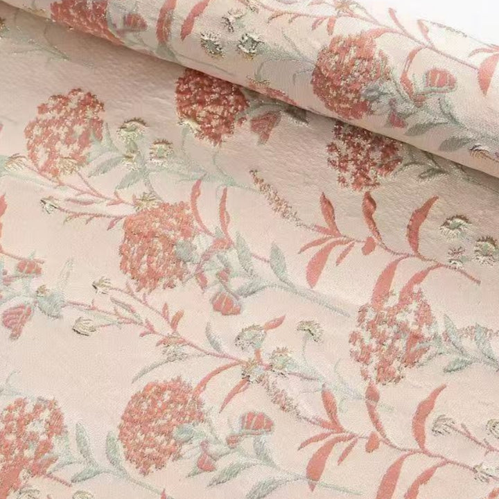 Robe de soirée en jacquard, une épaule, coupe trompette/sirène, sans manches, longueur cheville, volants, ceinture, à motifs floraux