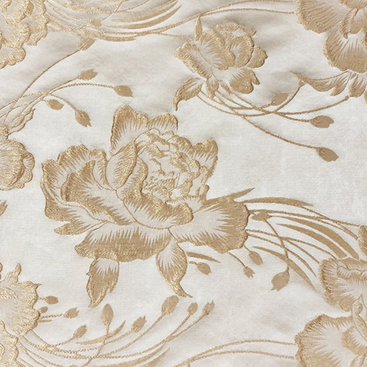 Robe mère de la mariée, Gaine/Colonne, Col Carré, Jacquard, Manches Courtes, Longueur de la Cheville, Florale, Froncée