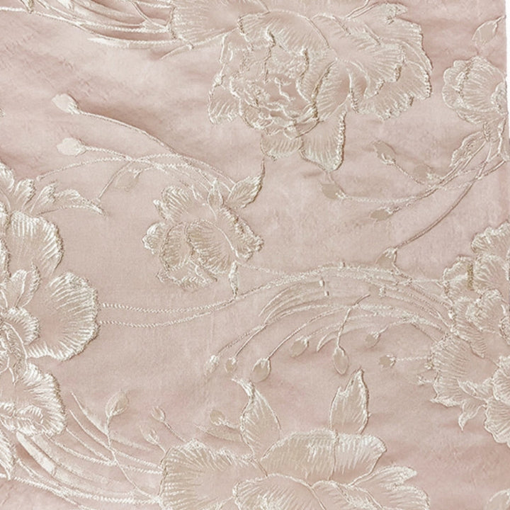Ligne A/Princesse Col en V Jacquard Robe cocktail Froncée Longueur du Thé Florale Sans Manches Formelle